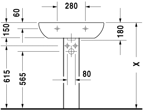 Умивальник підвісний Duravit D-Code, 65 (2310650000)