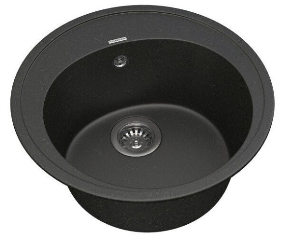Кухонна мийка гранітна Vankor Sity, 50х50, чорний (SITY SMR 01.50 BLACK)