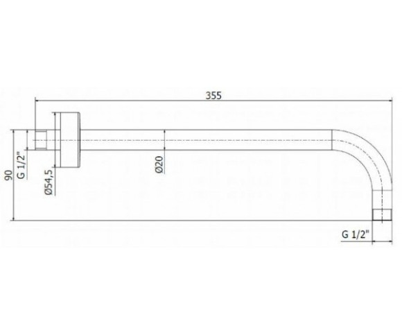 Кронштейн для верхнього душу Genebre Tau (B65113 18)