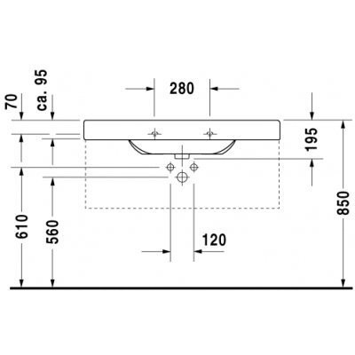 Умивальник підвісний Duravit Happy D, 100 (417100000)