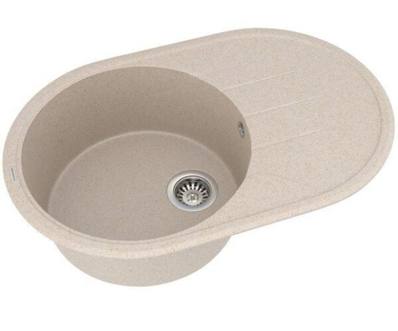 Кухонная мойка гранитная Vankor Sity, 78х50, бежевый (SITY SMO 02.78 BEIGE)