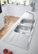 Кухонна мийка сталева Grohe K500, 116x50 (31588SD0)