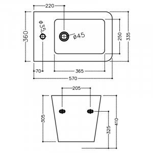Биде подвесное Jaquar Aria (ARS-WHT-39151)