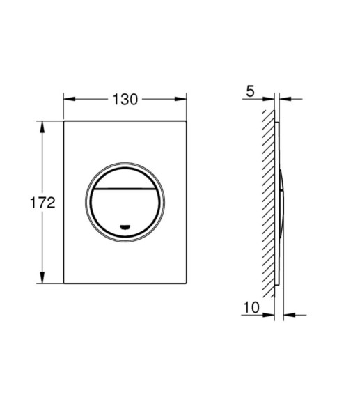 Смывная клавиша Grohe Nova Cosmopolitan, хром (37601000)