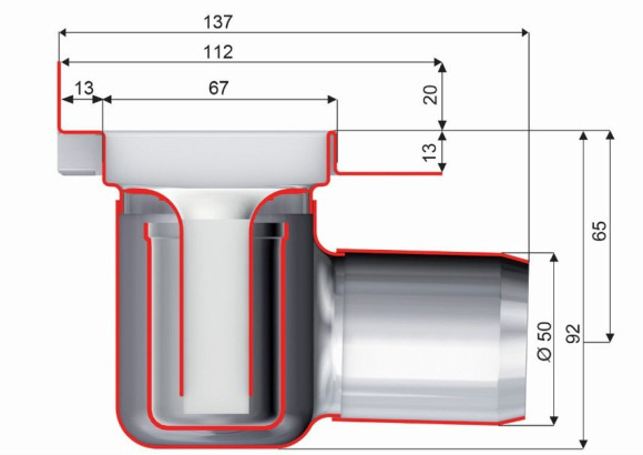 Душовий канал (трап) Aco ShowerDrain C-line, 118 (408762)