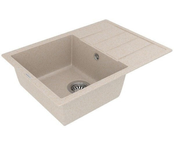 Кухонна мийка гранітна Vankor Easy, 62x44, бежевий (EASY EMP 02.62 BEIGE)