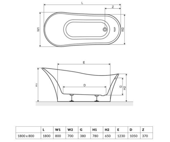 Ванна акриловая Excellent Mirage+, 180x80 (WAEX.MRP18WH)
