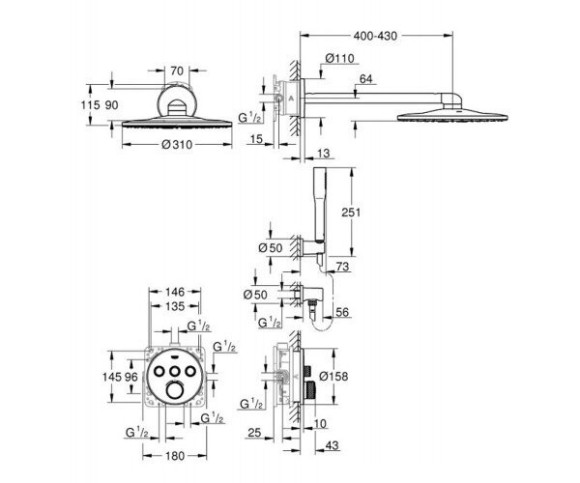 Душова система Grohe Grohtherm SmartControl Perfect (34705000)
