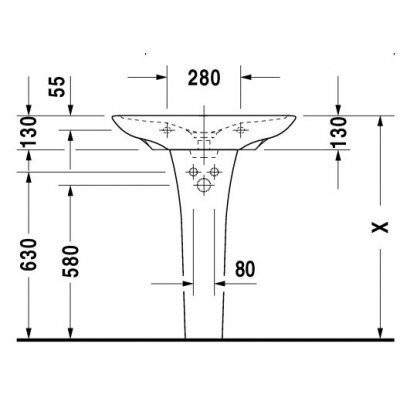 Умывальник подвесной Duravit PuraVida, 70 (2700700000)