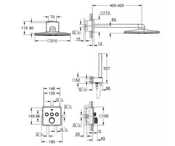 Душова система Grohe Grohtherm SmartControl Perfect (34706000)