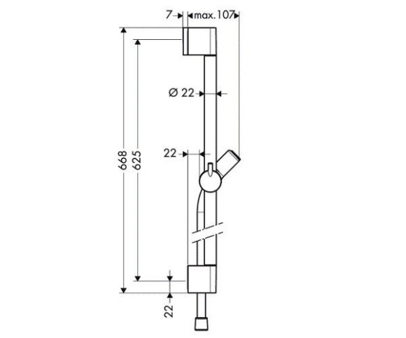 Душова стійка Hansgrohe Unica (27611000)