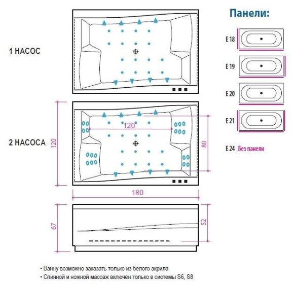 Ванна Balteco Scala, 180х120 (SCALA)