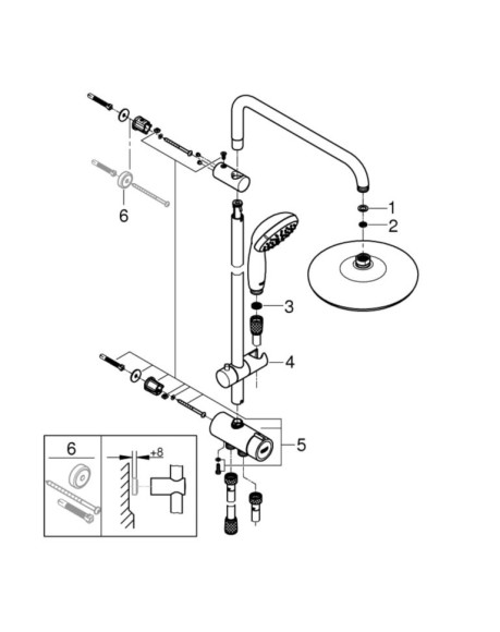 Душова система Grohe New Tempesta (26381001)