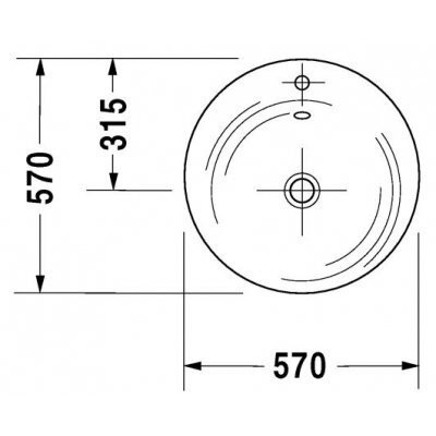 Умивальник підвісний Duravit Starck-1, 57 (4055700001)