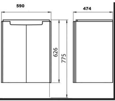Тумба с умывальником Kolo Modo, 59 (L39002000)