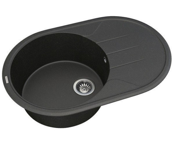 Кухонная мойка гранитная Vankor Sity, 78х50, черный (SITY SMO 02.78 BLACK)