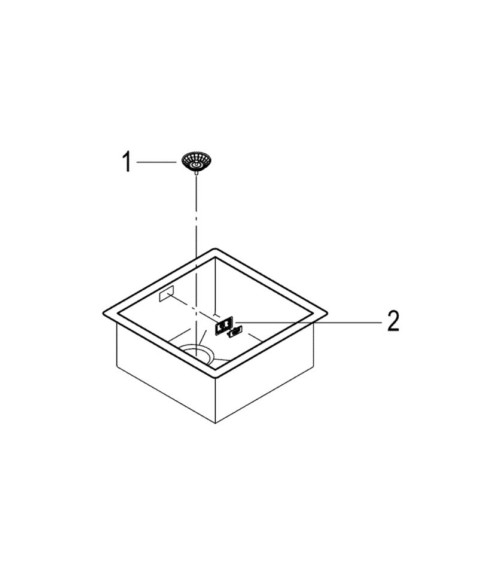 Кухонная мойка стальная Grohe K700, 46x46 (31578SD0)