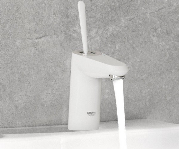 Cмеситель для умывальника Grohe Eurodisc, джойстик, белый (23425LS0)