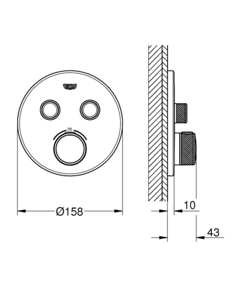 Термостат Grohe Grohtherm SmartControl, хром (29119000)