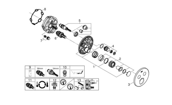 Термостат Grohe Grohtherm SmartControl, хром (29119000)