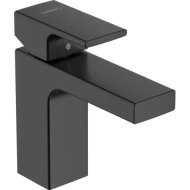 Змішувач Hansgrohe Vernis Shape для раковини із зливним гарнітуром, чорний матовий