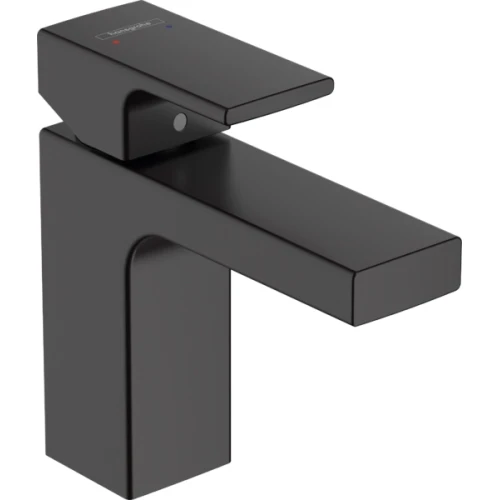 Змішувач Hansgrohe Vernis Shape для раковини із зливним гарнітуром, чорний матовий