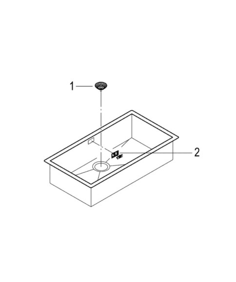 Кухонна мийка сталева Grohe K700, 86x46 (31580SD0)