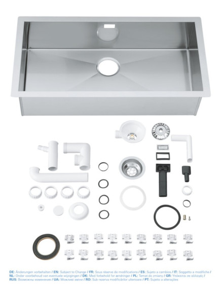 Кухонна мийка сталева Grohe K700, 86x46 (31580SD0)