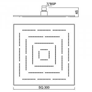 Верхній душ Jaquar Maze (OHS-CHR-1639)