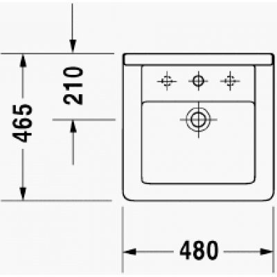 Умывальник подвесной Duravit Starck-3, 48 (303480000)