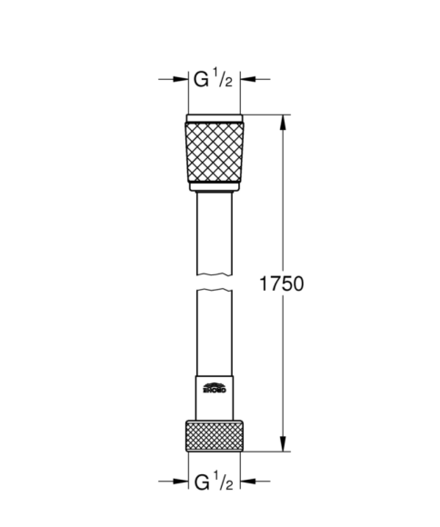 Душевой шланг Grohe Rotaflex Twistfree, 175 (28154001)