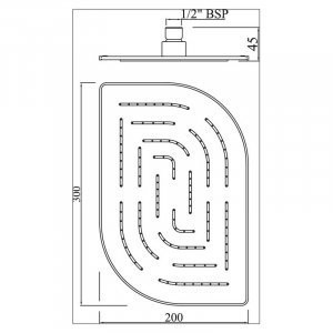 Верхній душ Jaquar Maze (OHS-CHR-85859M)