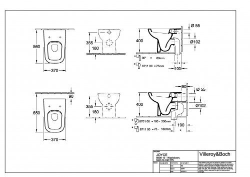 Унітаз підлоговий Villeroy&Boch Joyce (560810R1)