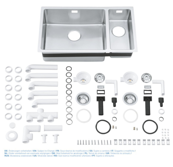 Кухонная мойка стальная Grohe K700U, 76x45 (31575SD0)