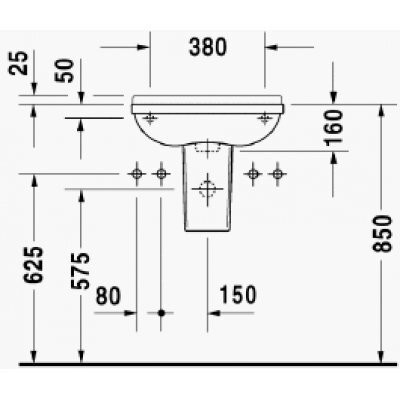 Умивальник підвісний Duravit Starck-3, 50 (751500000)