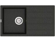 Кухонна мийка гранітна Vankor Easy, 76x44, чорний (EASY EMP 02.76 BLACK)