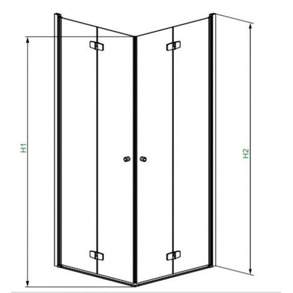 Душевая кабина Radaway Fuenta New KDD-B, левая, 100x100 (384072-01-01L)