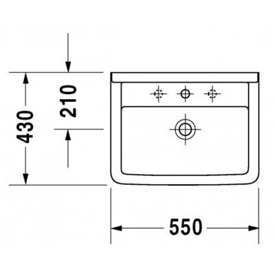 Умивальник підвісний Duravit Starck-3, 55 (300550000)