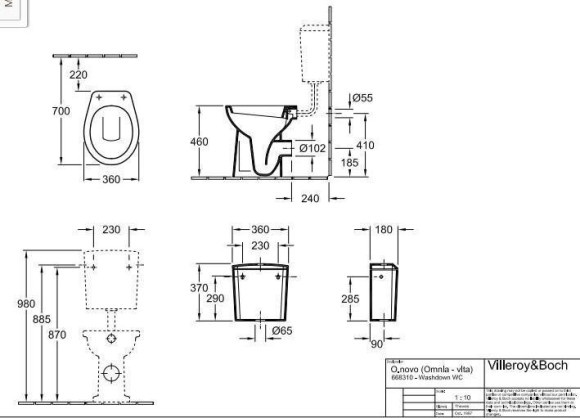 Унітаз підлоговий Villeroy&Boch O.Novo (46831001)