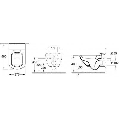 Унитаз подвесной Villeroy&Boch Sentique (56221001) Унитаз подвесной Villeroy&Boch Sentique (56221001)