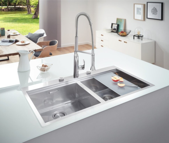 Кухонная мойка стальная Grohe K800, 102x56 (31585SD0)