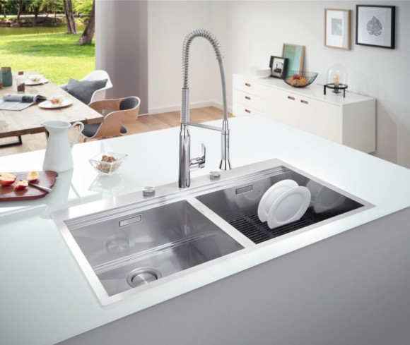 Кухонная мойка стальная Grohe K800, 102x56 (31585SD0)