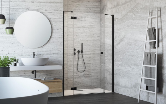 Душова кабіна Radaway Essenza New Black DWJ+S, права, 110x110 (385030-54-01R)