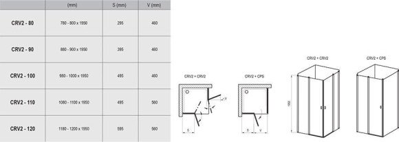 Душевая кабина Ravak Chrome CRV2, 90x90 (1QV70C00Z1)