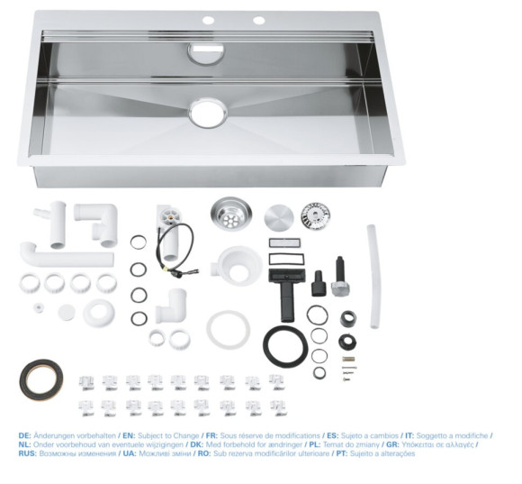 Кухонна мийка сталева Grohe K800, 102x56 (31586SD0)