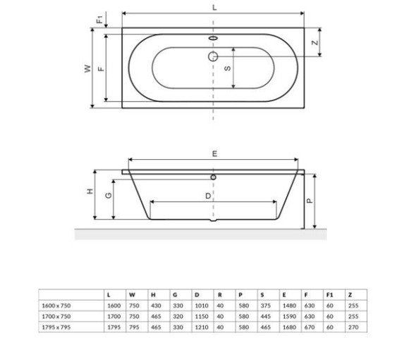 Ванна акрилова Excellent Oceana, 180x80 (WAEX.OCE18WH)