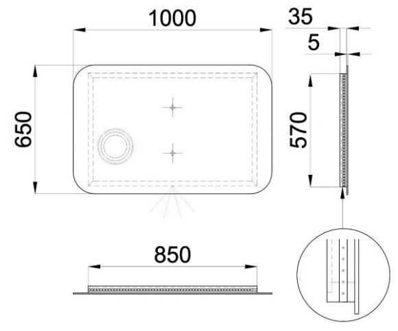 Зеркало в ванную Sanwerk Ultra Oko, 100x65 (ZU0000162)