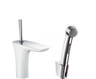 Змішувач для умивальника Hansgrohe PuraVida, джойстик, білий (15275400)