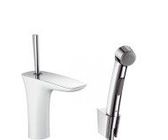 Cмеситель для умывальника Hansgrohe PuraVida, джойстик, белый (15275400)
