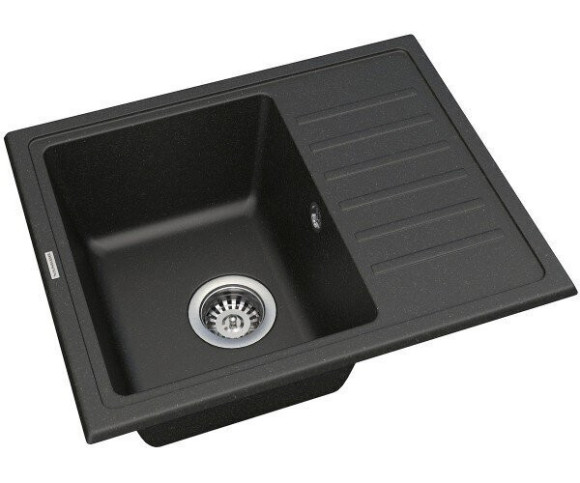 Кухонная мойка гранитная Vankor Lira, 55x45, черный (LIRA LMP 02.55 BLACK)